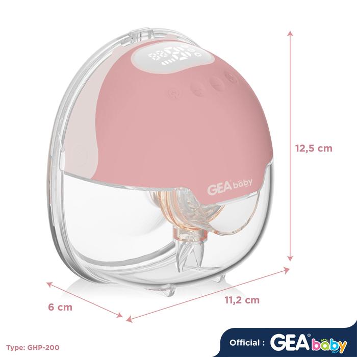 GEA Baby Cello Orla GHP-200 Handsfree Breast Pump - Rose