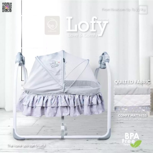 Babyelle Automatic Cradle Swing Tempat Tidur Bayi – Grey