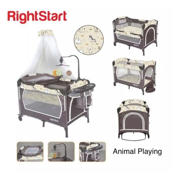 Right Start Bedside Baby Box Playard PY888 – Animal Playing