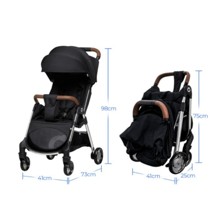 Xero Auto Fold Stroller – Brown Camel 2