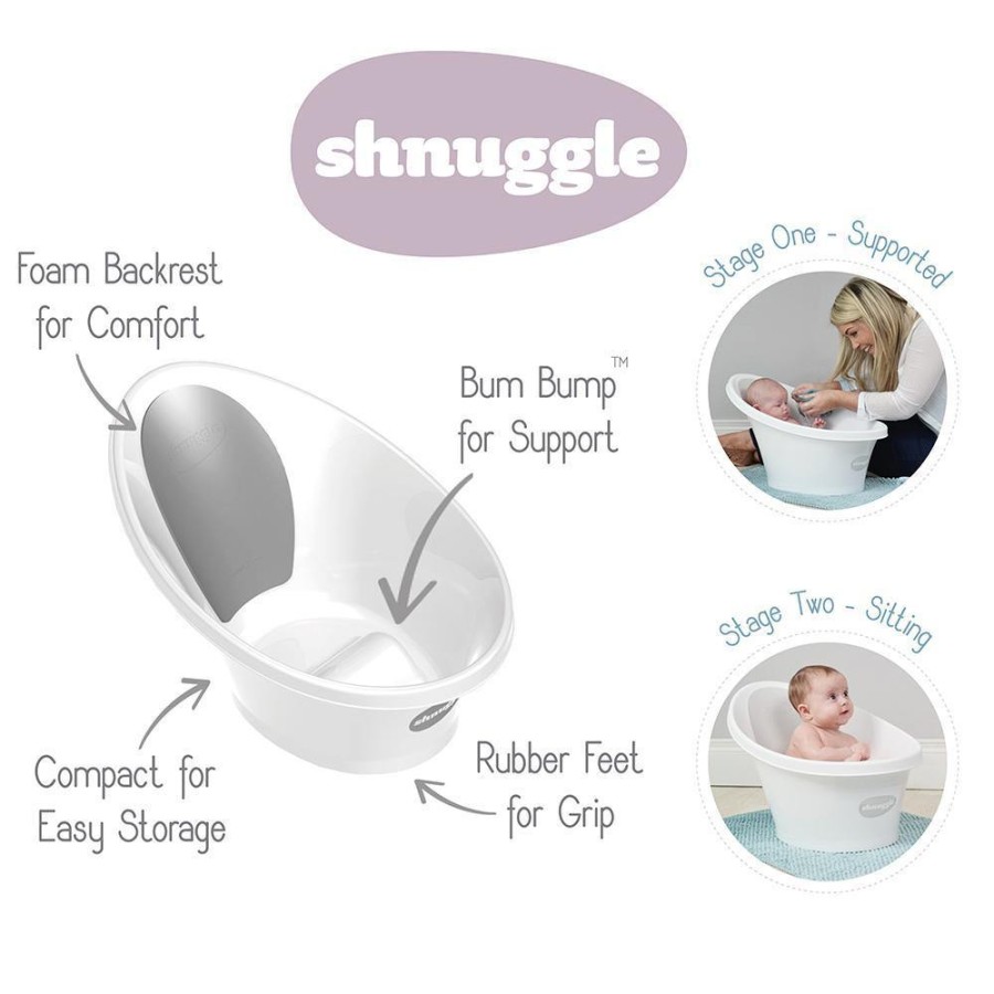 Shnuggle Bath with Plug – Aqua 2
