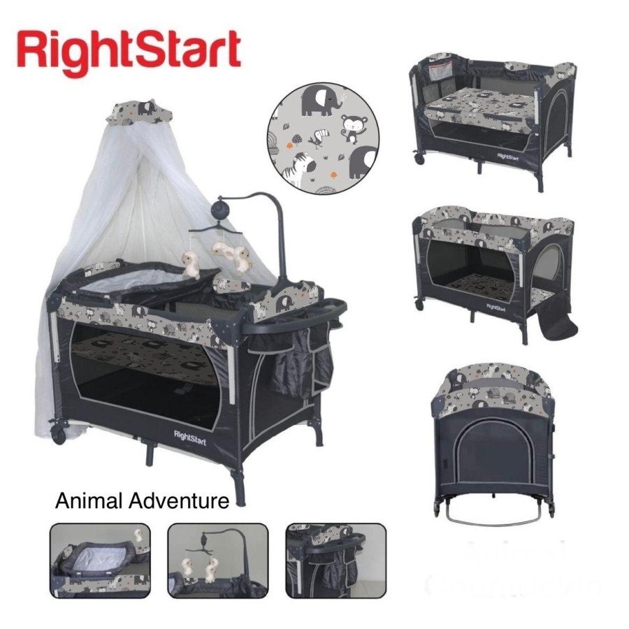 Right Start Bedside Baby Box Playard One Hand Fold PY899 – Adventure